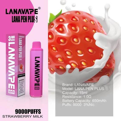 LANA-PEN-PLUS-9000-STRAWBERRY-MILK-SG-Vape-Hub