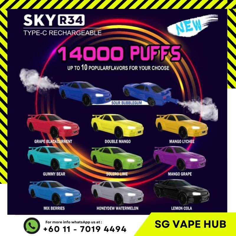     SKY-R34-14000-SG-Vape-Hub