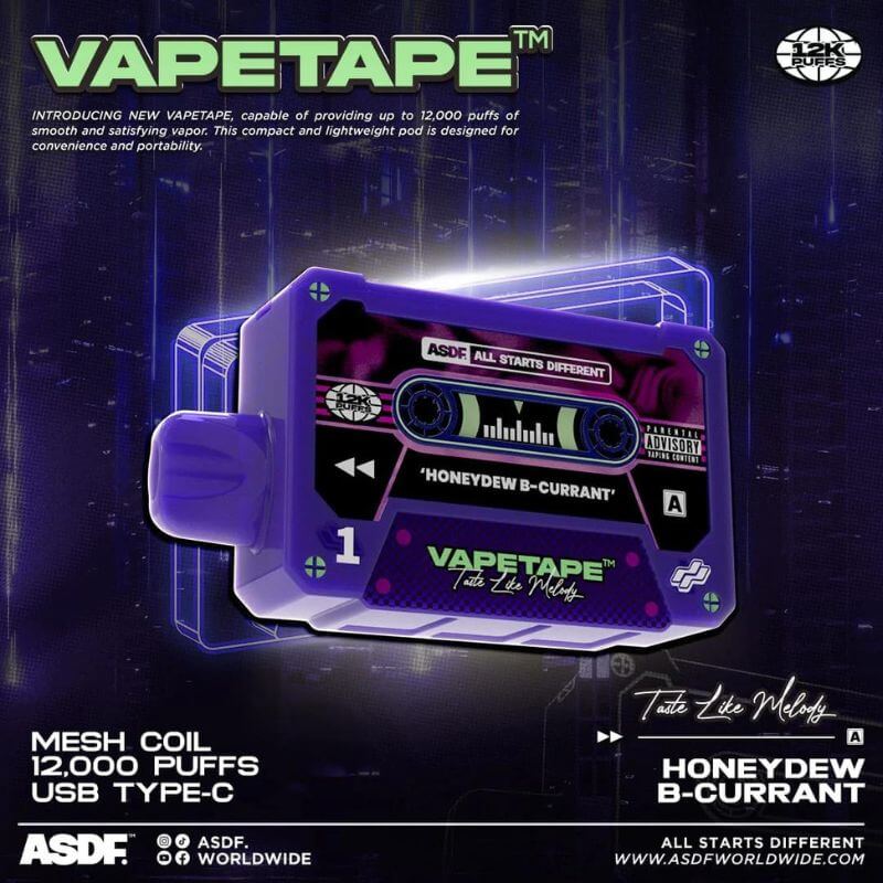 Vapetape-12k-Honeydew-Blackcurrant-SG-Vape-Hub